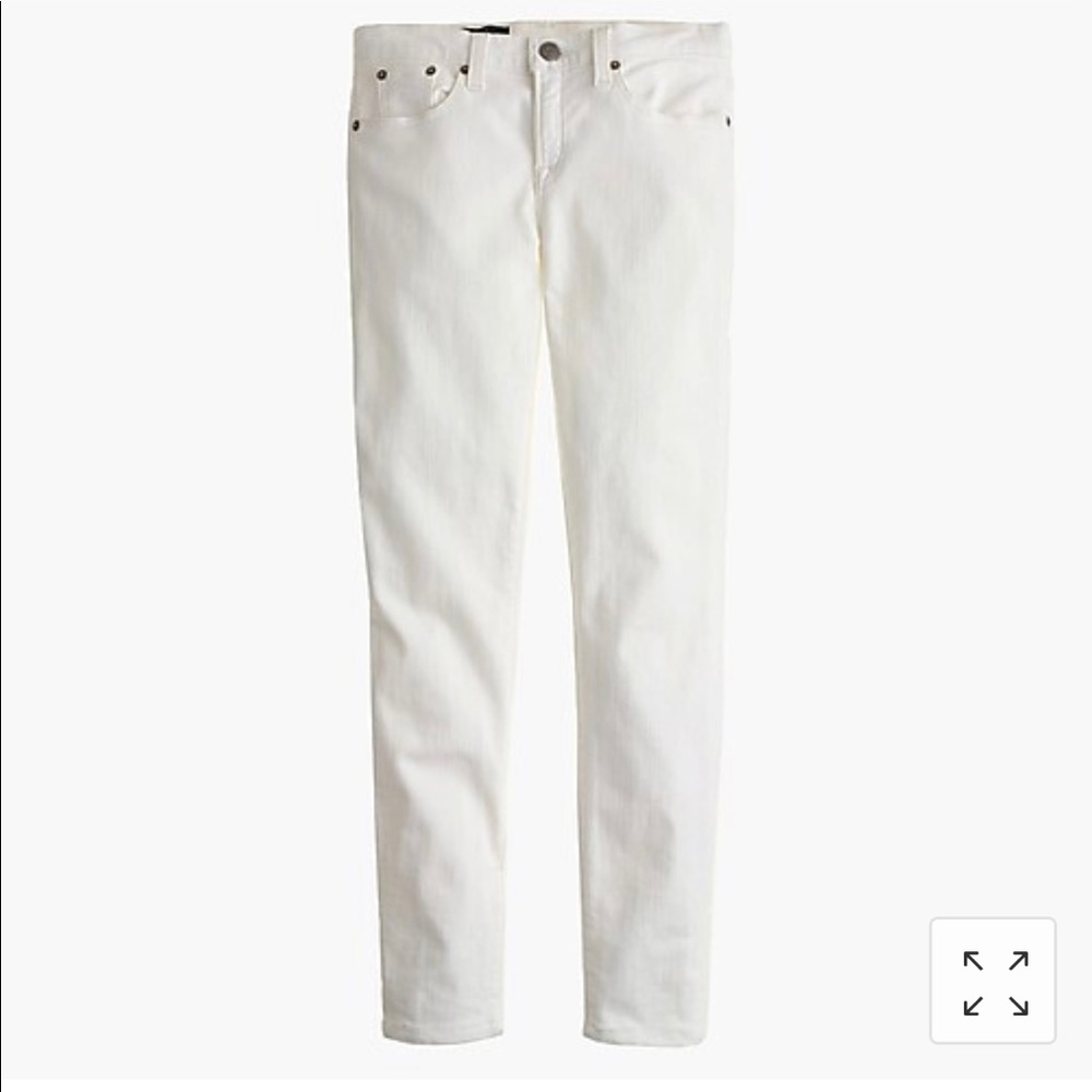 J. CREW 8” toothpick jean in white size 26